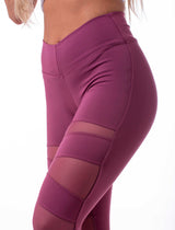 LEGGINGS LISOS MALLA TRANSPARENTE