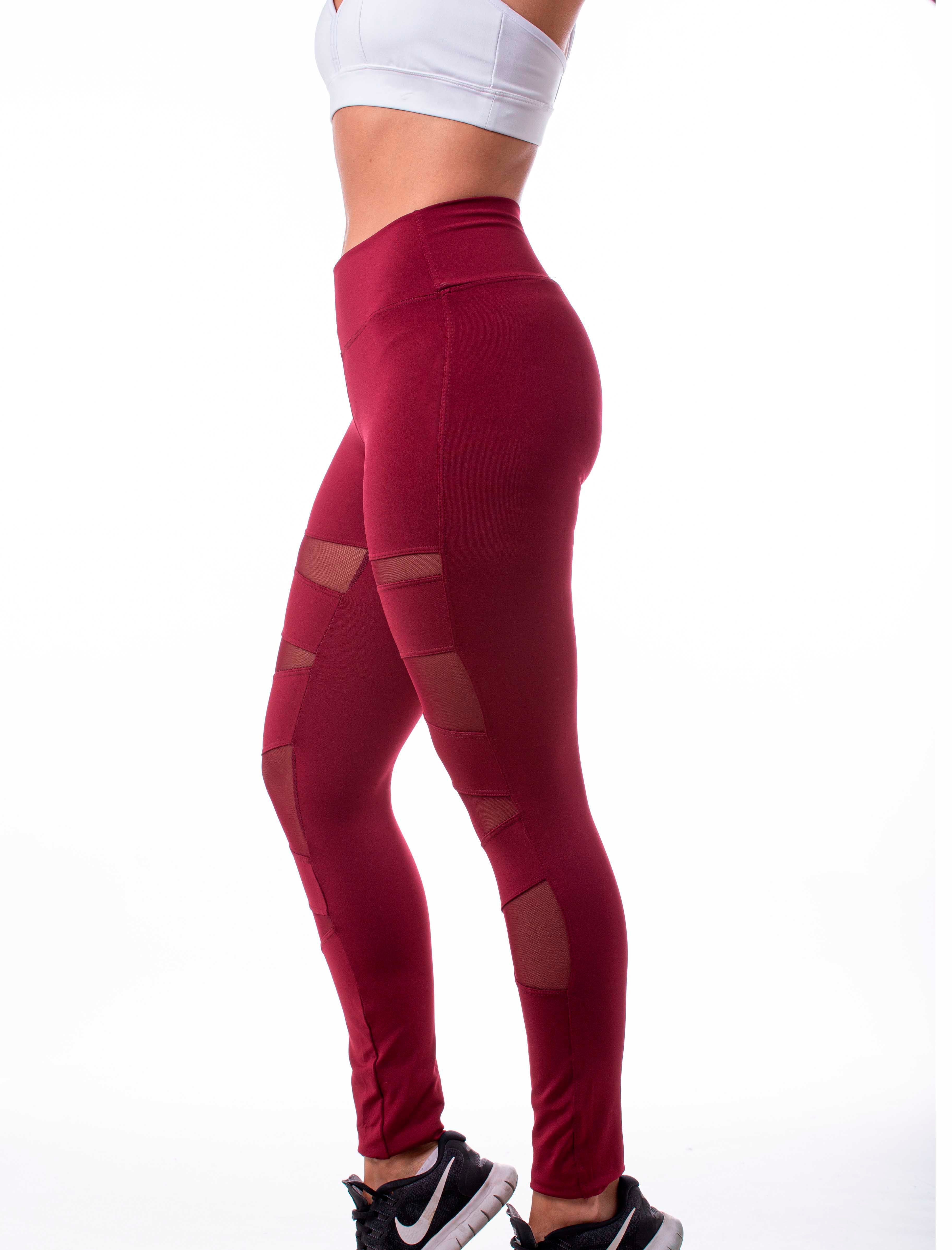 LEGGINGS LISOS MALLA TRANSPARENTE