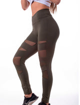 LEGGINGS LISOS MALLA TRANSPARENTE