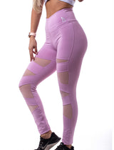 LEGGINGS LISOS MALLA TRANSPARENTE