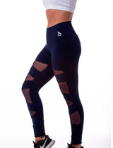 LEGGINGS LISOS MALLA TRANSPARENTE