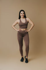 Leggings pretina cruzada con bolsillo