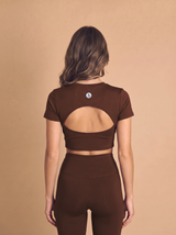Polera Crop Espalda Abierta